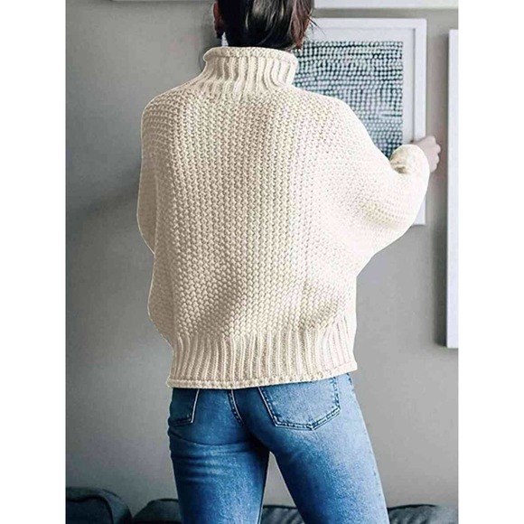 Knit Turtleneck Sweater in Gray - Picture 10 of 11